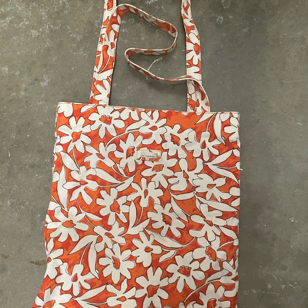 JIM THOMPSON Floral Orange Tote Bag